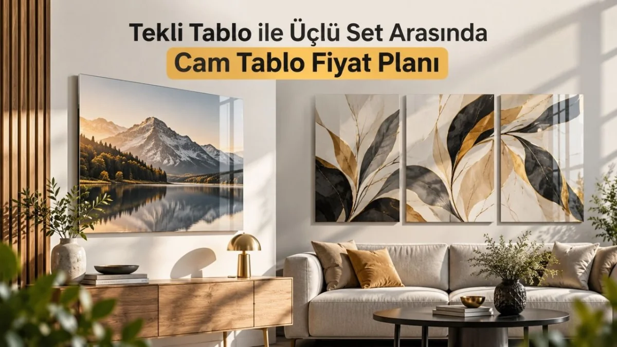 Tekli Tablo ile Üçlü Set Arasında Cam Tablo Fiyat Planı