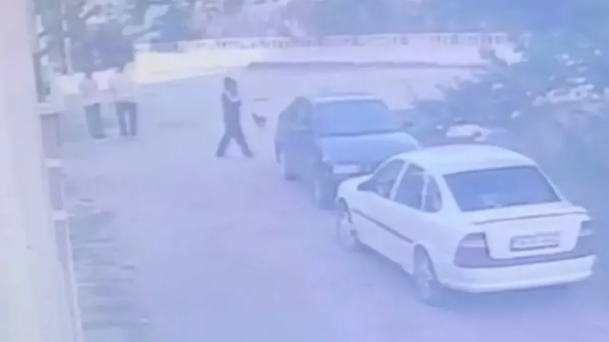 Park halindeki otomobilden saat çaldı