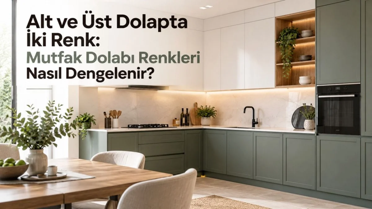 Alt ve Üst Dolapta İki Renk: Mutfak Dolabı Renkleri Nasıl Dengelenir?