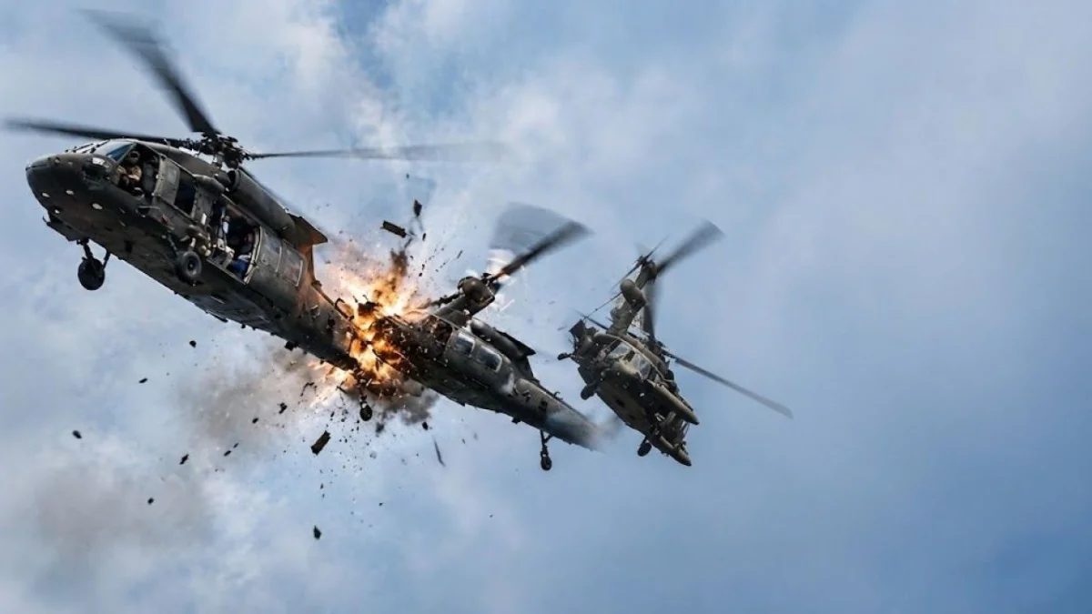 İki helikopter havada çarpıştı! 3 kişi hayatını kaybetti