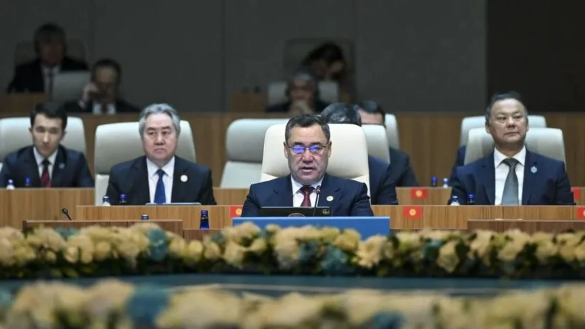 Kırgızistan Cumhurbaşkanı Caparov, TDT Devlet Başkanları Konseyi 13. Zirvesi'nde konuştu