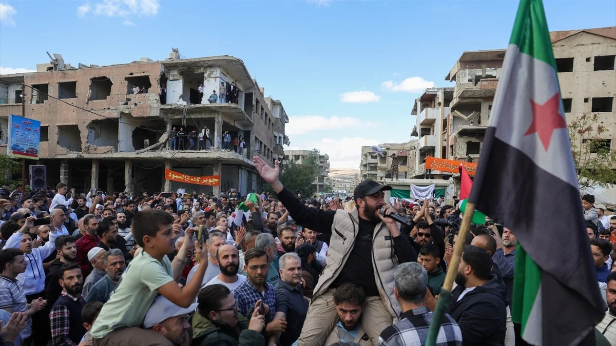 Şam'da İsrail protestosu: Şehit olmaya hazırız